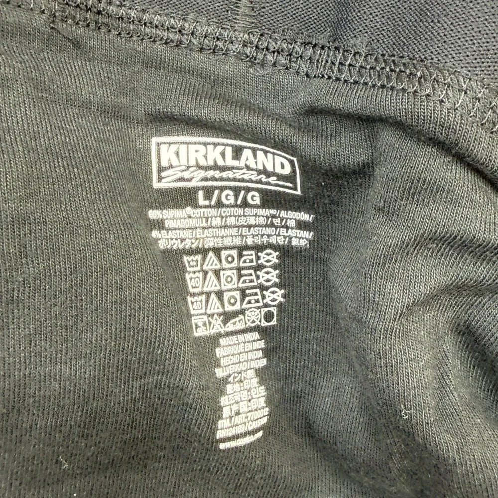 Kirkland Signature Boxer Briefs Mens L Black 4 Pack Supima Cotton Stretch